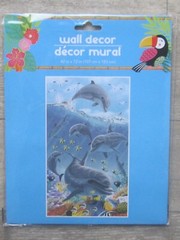 Dolphins Fish Blue Tropical 42″x72″ Pkg Plastic Wall/Door Mural Decoration New