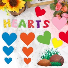 Tree Heart Bulletin Board Decorations, 101Pcs Colorful Growing Hearts Rocks T…