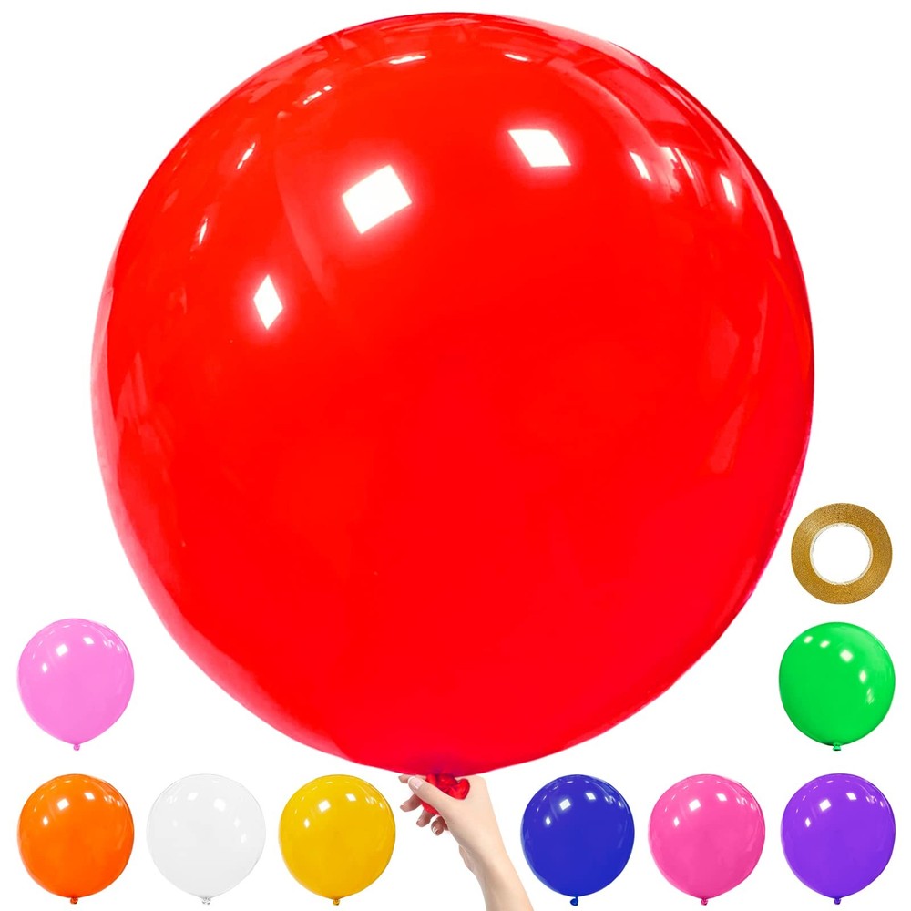 9Pcs Big 36 Inch Balloons, assroted giant balloon, Latex Ballons, Large Ballo…