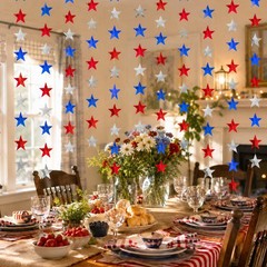 Bcxfbxd Glitter Star Garland Banner Decor 130 Feet Star Garland Hanging Bunti…