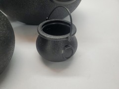Halloween 6-in-1 Large Black Plastic Witches Cauldron for Party Decor