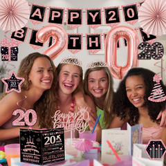 20Th Birthday Decorations for Girls,32Pcs 20Th Birthday Party Decorations,Includ