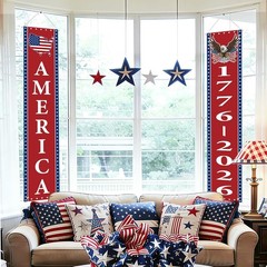 250th Anniversary American Banners – 2 Pack 4th of July Decorations Banner – 177