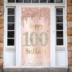 100th Birthday Celebration Banner – Lightweight & Tear Resistant for Lasting Fun
