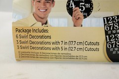 Sparkling Celebration Add Any Age Swirl Decoration 12 Pieces TF
