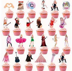 24pcs Popular Happy Cupcake Toppers, In My Era Cupcake Toppers, Super Star Pa…