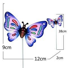 4x Colourful Butterfly Garden Stake Decor Garden Art Ornament Outdoor Decoration