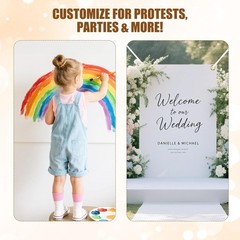 2×6 ft Customizable Banner – White 100D Polyester for Indoor/Outdoor Use