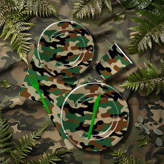 Army Camouflage Party Decorations – Camo Camouflage Birthday Party Supplies, Pap