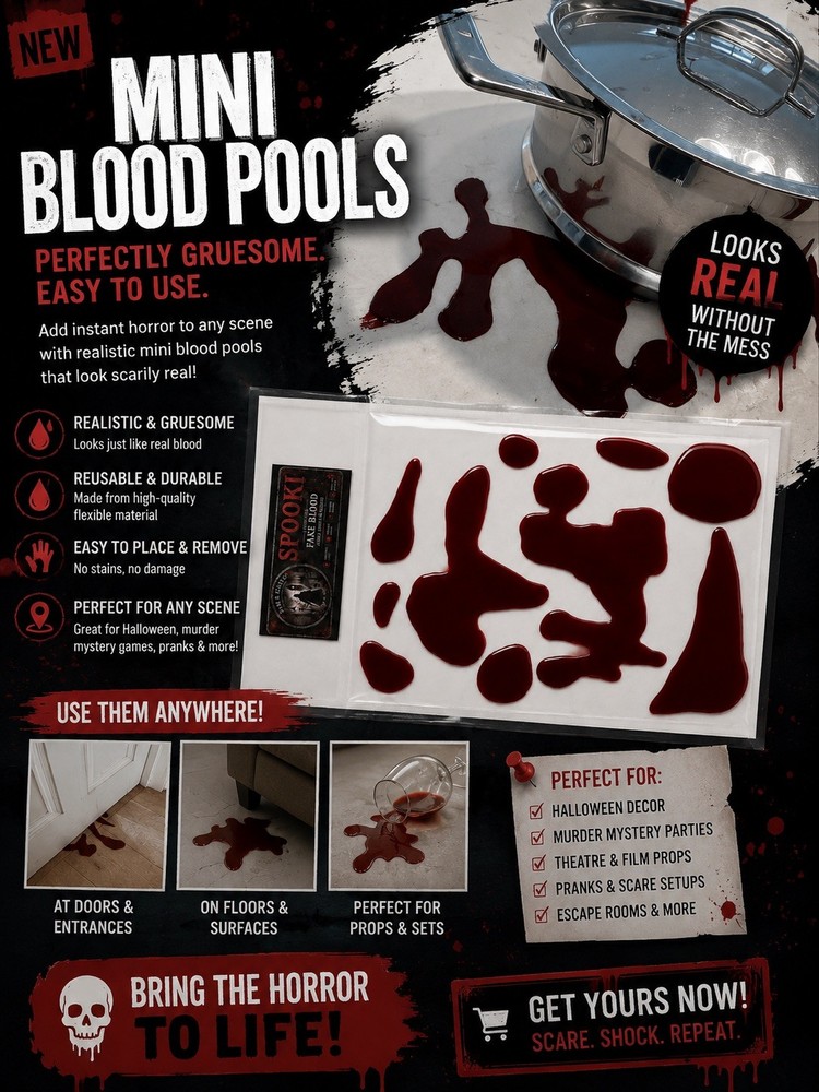 Halloween Blood Pools, Drips & Drops