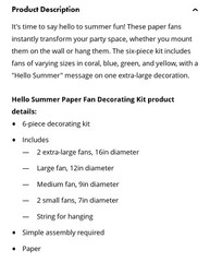 Hello Summer Hanging Decorations (2 Pkg)