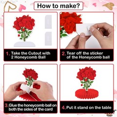 KatchOn, Valentines Day Centerpiece for Table – Pack of 9 | Red, Red and Pink