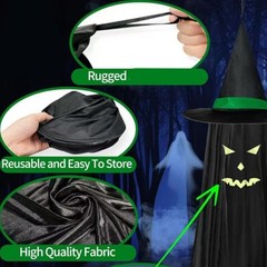 Halloween Fabric Specter With Light Outdoor Hanging Decoration For Themed