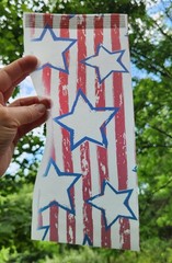 NEW! USA Flag Translucent Wraps for Flameless Candles -2 Pack -Reusable!
