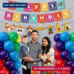 KatchOn, Mexican Birthday Banner – 15 feet, Pre strung | Happy Birthday Decorati