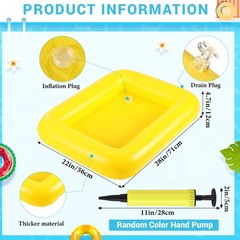 Rectangular Inflatable Serving Bar Floating Drink Holder for Pool Inflatable …