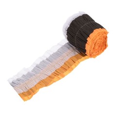 Crepe Paper Streamers, 9.84ft Streamer Decoration Paper White, Orange,Black