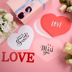 36 Pcs 9.84×7.87 Inch Large Heart Paper Cutouts Red Pink White Valentines