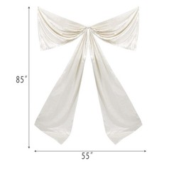 Way To Celebrate White Satin Bow Backdrop 7.1ft x 4.6ft Party Photo Decoration