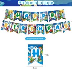 PETER PAN Happy Birthday Party Supplies Banner Cake Topper Cupcake Toppers