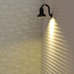 10 X OO / HO Scale Street Bracket Light Model Wall Lamp Posts LED Building