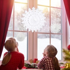 White Paper Snowflake Decorations Frozen Birthday Party Supplies Winter Wonde…