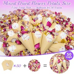 5 QT Dried Flower Petals Biodegradable Wedding Confetti Toss Rose Petals