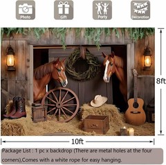 Western Backdrop 10x8ft Cowboy Party Decorations Wild West Rodeo Themed Banner,,