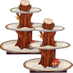 2-Tier Colorful Cupcake Stands – Enchanting Decorations for Every Celebration