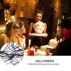 5Pcs Reusable Black Gauze Fabric Haunted House Halloween Atmosphere Decor