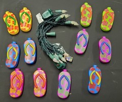 12-Piece Novelty Plastic Flip Flop Party String Lights