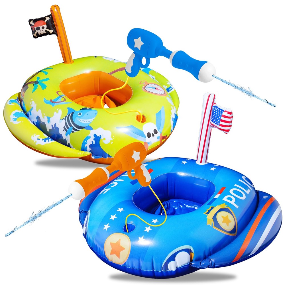 FindUWill Pool Floats with Water Guns, 2 Pcs Inflatable Pool Floats Kids with…