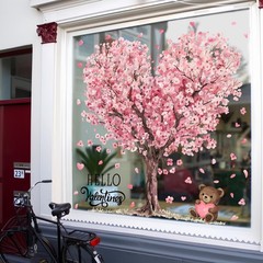 Heirloom Haven 6 Sheets Large Valentine’s Day Window 32 inches, Pink