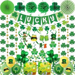 103 PCS St. Patrick’S Day Decorations Kit Party Supplies Set, Shamrock Hanging