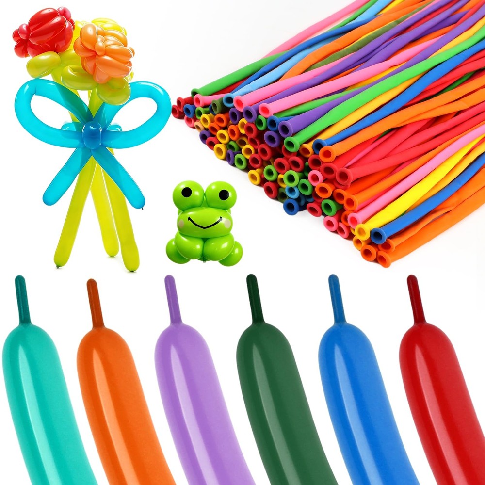 260 Balloons for Balloon Animals, 100PCS Long Balloons for Tying Balloon Arch…
