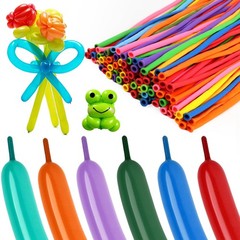 260 Balloons for Balloon Animals, 100PCS Long Balloons for Tying Balloon Arch…