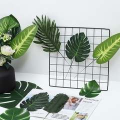 40Pcs Reusable Artificial Monstera and Palm Leaves for Tropical Party Decor