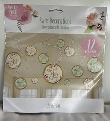 Bridal Shower or Hens Night Hanging Swirl Decorations She Said Yes