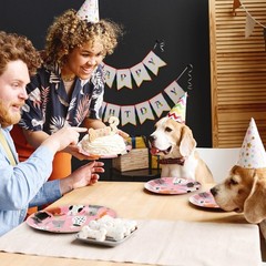 JarThenaAMCS 96Pcs Dog Birthday Party Supplies Disposable Dog Themed Tablewar…