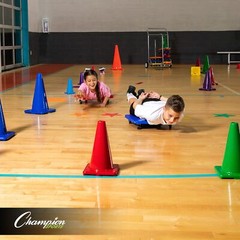 9 Inch Assorted Color Plastic Cones Set of 6 for Athletics and Social Distancing