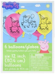 Peppa Pig Birthday Party Bundle New: Wall Photo Banner W/Props, Game & Balloons
