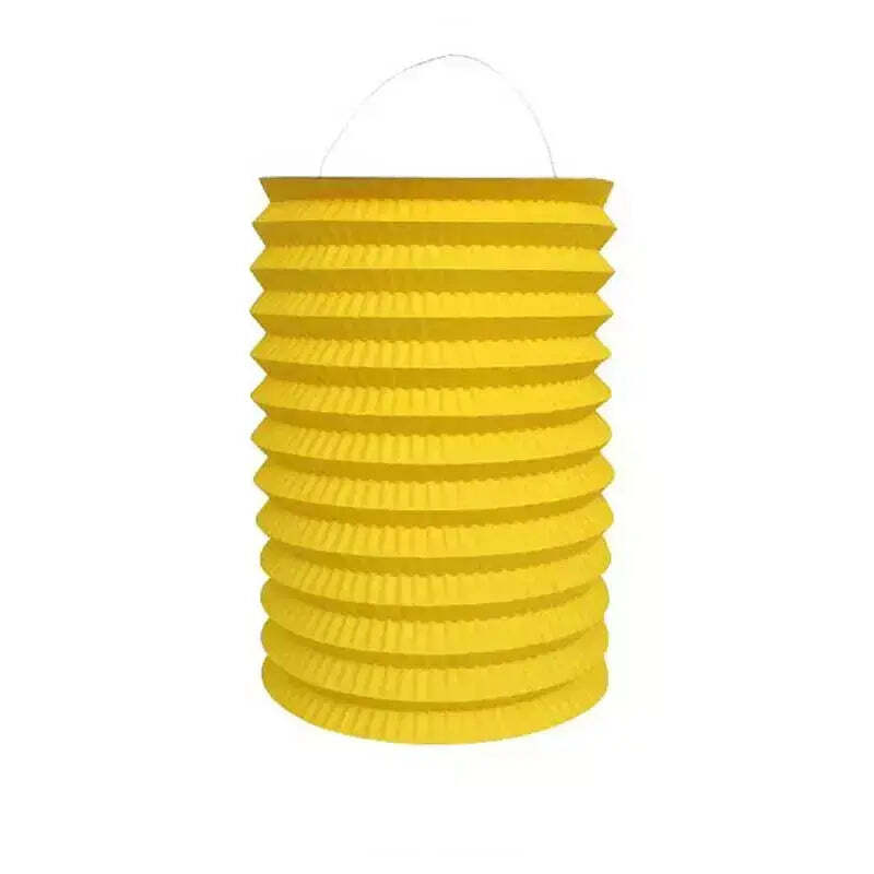 Corrugated Cylinder Chinese Paper Lantern – Yellow