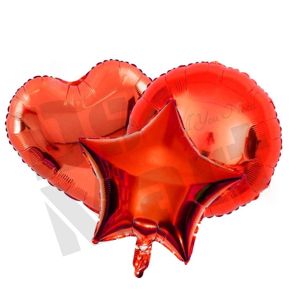 18 inch Big Star Heart Round Foil Balloons Helium Balloon Party Birthday Wedding