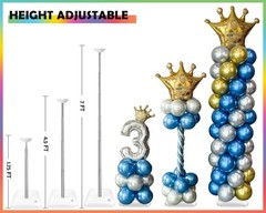 Balloon Column Stand Kit Sets of 2, 7 Feet Height Adjustable Balloon Tower Pi…