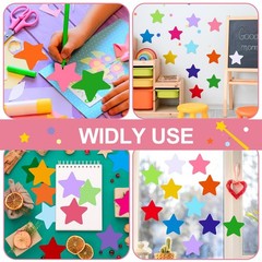 360 Pcs Star Cutouts Paper 3.9 Inch Assorted Color Die Cuts for DIY Craft