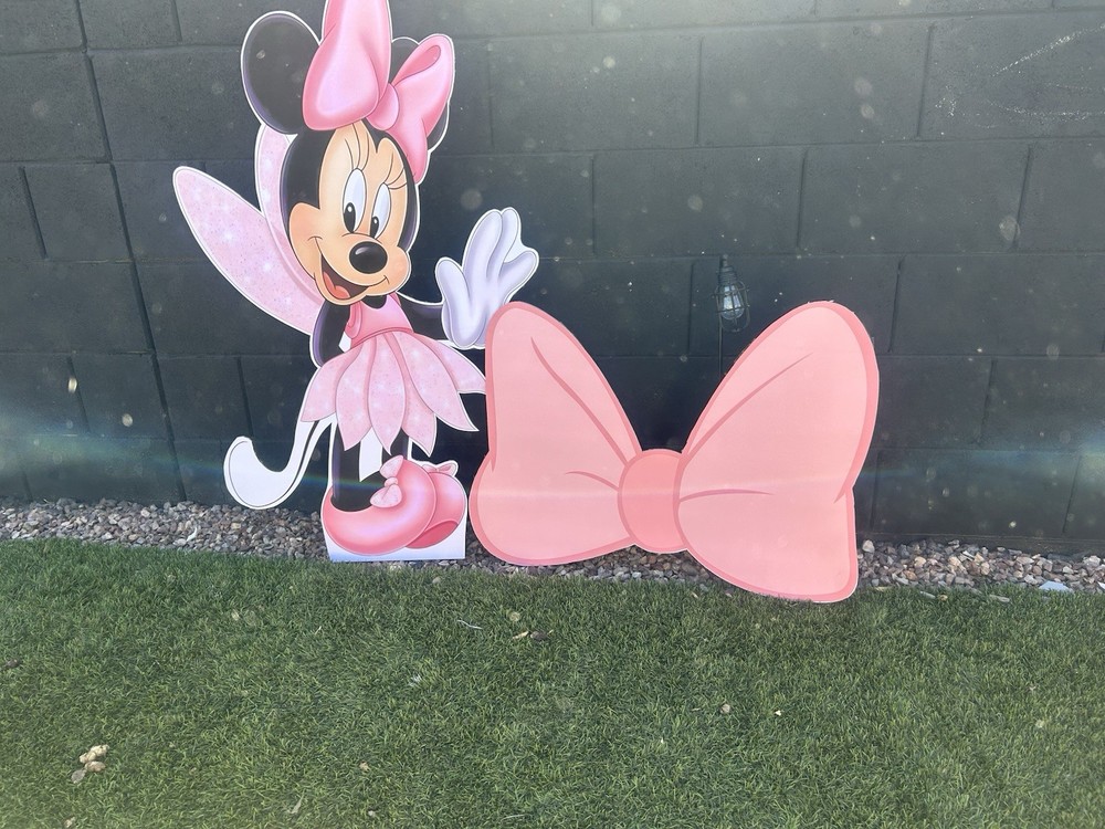 Minnie Mouse Disney Birthday Party Props Pink Black White Cartoon TV Theme