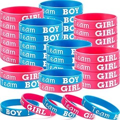 Pulseras De Revelacion De Genero, Incluye Munequeras De Team Boy Y Munequeras…