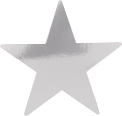 24-Pack Silver Star Cutouts for Awards Night & Festive Celebrations, 15”
