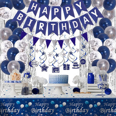 Blue Birthday Decorations for Men, Birthday Party Decorations for Men Women Boys