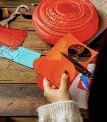 DIY Chinese New Year Lantern Handheld Lantern with Light – Arts and Craft